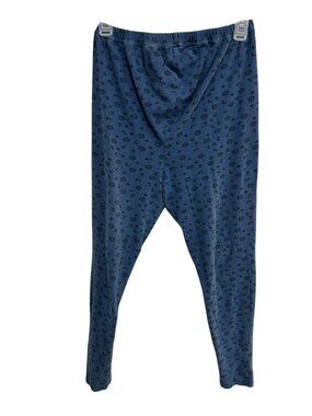 Meg Lauren Blue Sun & Moon Printed Cotton Pajama Pants Size 8 Boho Cottagecore